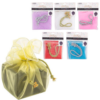 Gift Wrap Wire Edge Organza, Assorted Colors