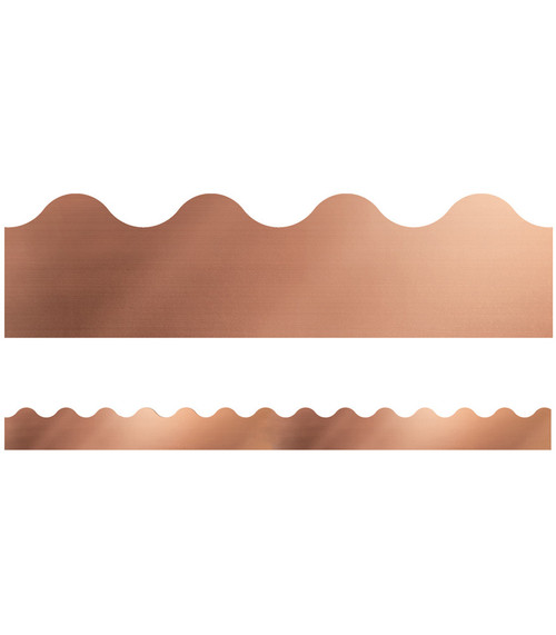 Rose Gold Foil Scalloped Border Trim