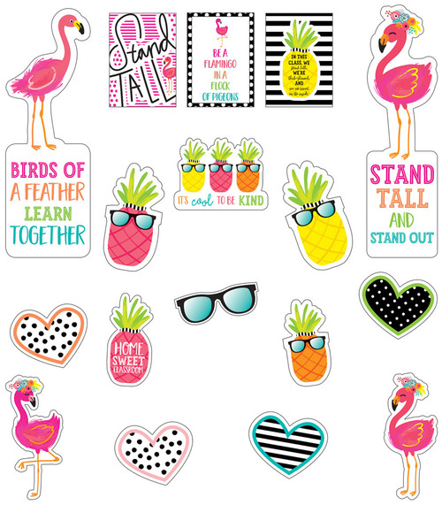 Simply Stylish Tropical Motivational Mini Bulletin Board Display