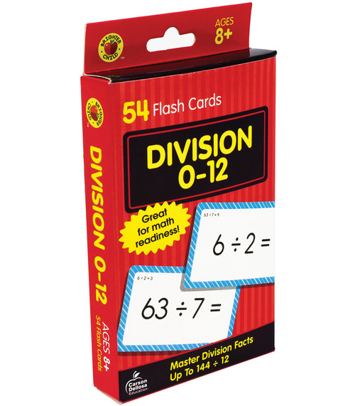 Division 0-12 Flash Cards Ages 8+