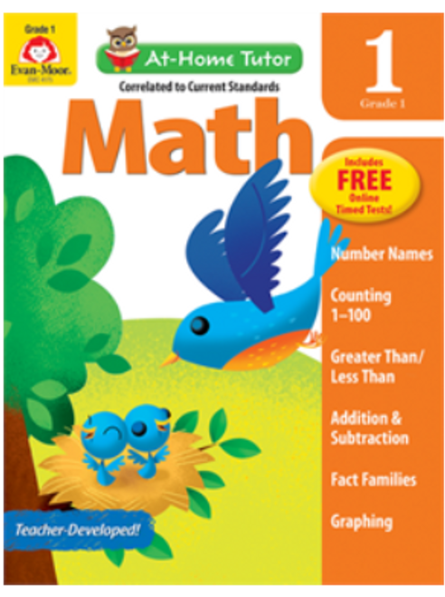 At Home Tutor Math Activity Book, Grade 1