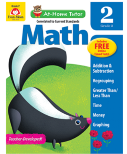 At Home Tutor Math Activity Book, Grade 2