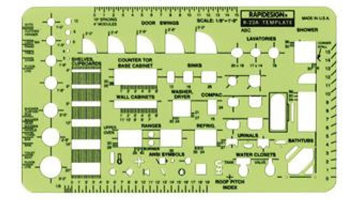 Rapidesign® R-22A Architectural House Plan Fixtures Template