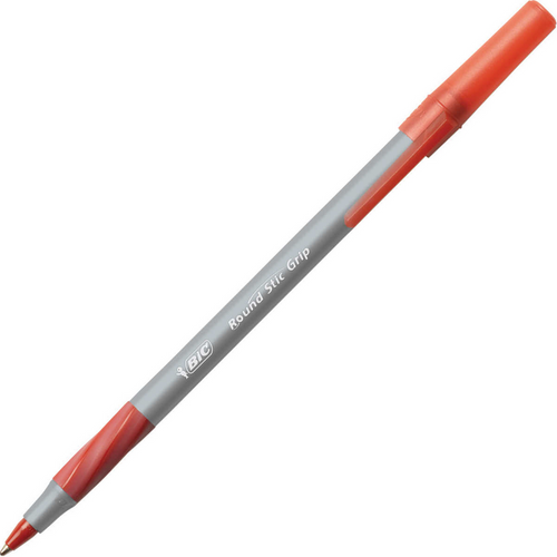 Ultra Round Stic Grip Ballpoint Pen,  Red, Medium/1.0mm