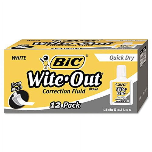 Bic Wite-Out Quick Dry Correction Fluid, 20 ml, White