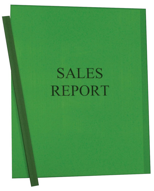 Vinyl Report Covers With Binding Bars, Green, Letter Size