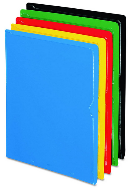 CopyGuard Vinyl Organizers, Assorted Colors, Clear Front, Letter Size