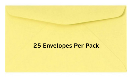 #6-3/4 Regular Wove Envelopes, Canary, 3-5/8" x 6-1/2"