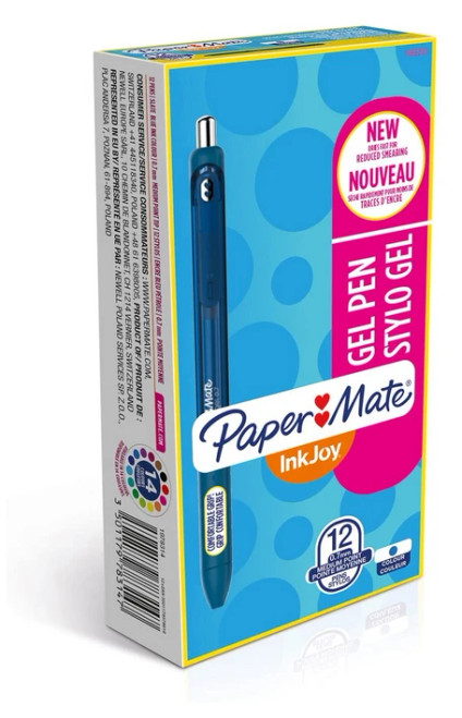 Paper Mate InkJoy Retractable Gel Pen, Medium Point (0.7mm), Slate Blue