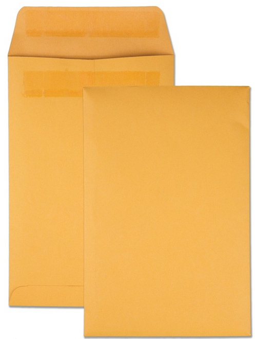 Self-Sealing Catalog Envelopes, Kraft Brown, 6-1/2" x 9-1/2"