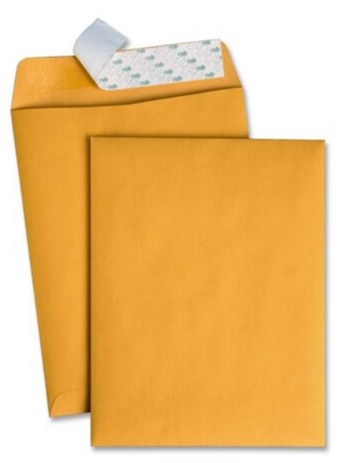 Catalog Envelopes, Kraft Brown, 9" x 12", Redi-Strip