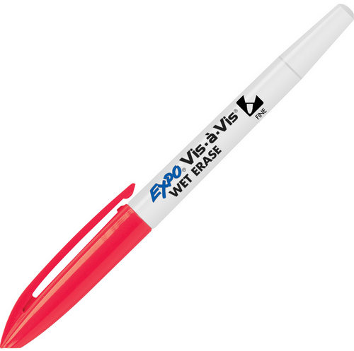 Expo Vis-a-Vis Wet Erase Marker, Fine Point, Red - Fisher Hawaii