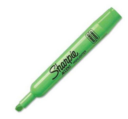 Sharpie Tank Style Highlighter, Fluorescent Green