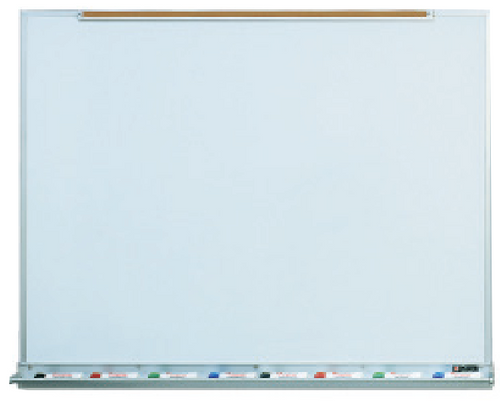 4'x8' LCS Deluxe Magnetic Dry Erase Whiteboard, Aluminum Frame With Map Rail