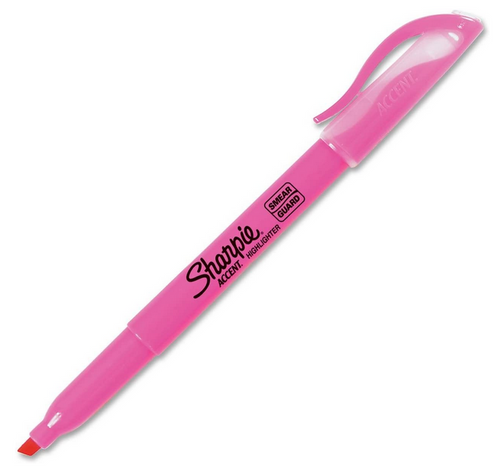 Sharpie Pocket Highlighter, Fluorescent Pink