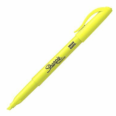 Sharpie Pocket Highlighter,  Fluorescent Yellow