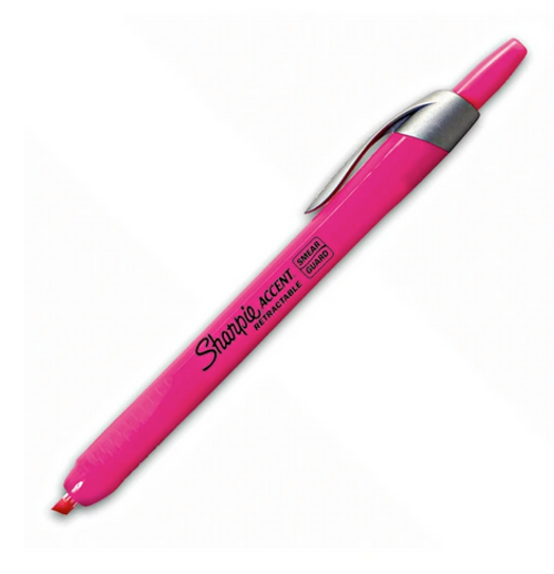 Sharpie Retractable Highlighter, Pink