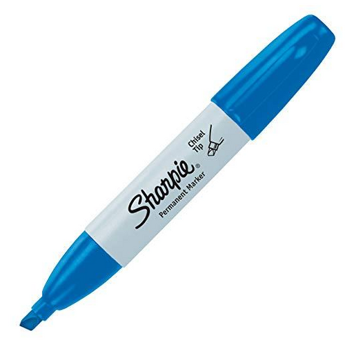 Sharpie Permanent Marker, Chisel Tip,  Blue