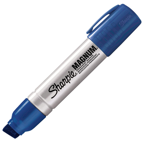 Sharpie Magnum Permanent Marker, Extra Wide Chisel Tip, Blue