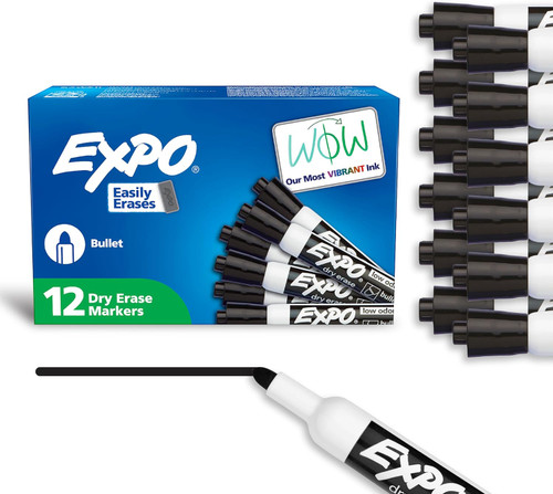 EXPO Dry Erase Marker, Bullet Tip, Black