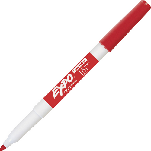 Low Odor Dry Erase Marker, Fine Tip, Red