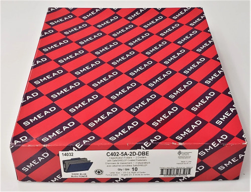 Pressboard Classification File Folder, Letter Size, Dark Blue, 2 Dividers, 2" Expansion