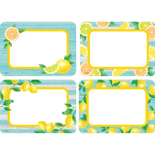 Lemon Zest Name Tags/Labels, Assorted Designs, Multi-Pack