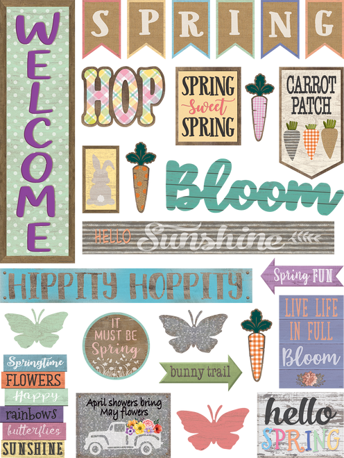 TCR8578 - Home Sweet Classroom Spring Mini Bulletin Board Set
