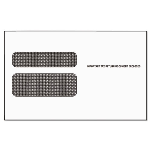 TOPS Double Window Tax Form Envelope for W2 Laser Forms, 50/pack
