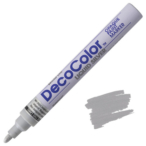 Uchida DecoColor Paint Marker, Broad Point, Silver