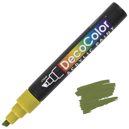 Uchida DecoColor Acrylic Paint Marker, Chisel Tip, Celery