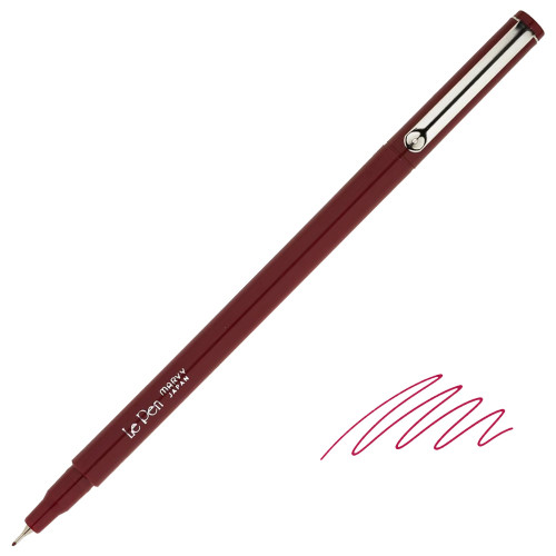 Uchida Le Pen Fine Line Marker Pen, Micro-Fine Point (0.3mm), Burgundy
