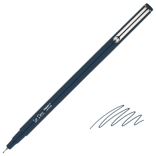 Uchida Le Pen Fine Line Marker Pen, Micro-Fine Point (0.3mm), Oriental Blue