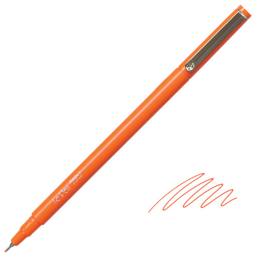 Uchida Le Pen Fine Line Marker Pen, Micro-Fine Point (0.3mm), Orange