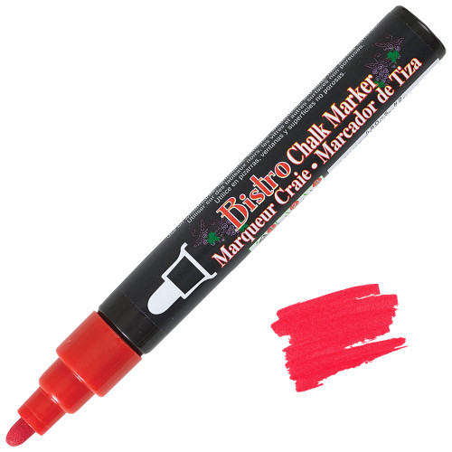 Uchida Bistro Chalk Marker, 6mm Broad Tip, Red