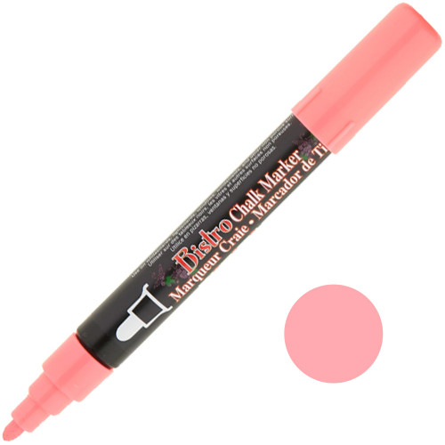 Uchida Bistro Chalk Marker, 6mm Broad Tip, Fluorescent Red