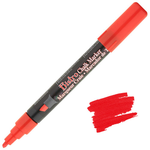 Uchida Bistro Chalk Marker, Chisel Tip, Red