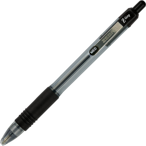 Z-Grip Retractable Ballpoint Pen, Medium/1.0mm, Black