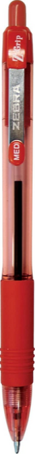 Z-Grip Ballpoint Pen, Retractable, Medium Point (1.0mm), Red