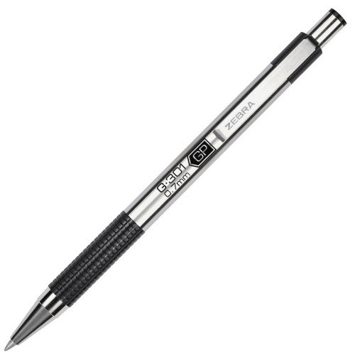 Zebra G-301 Retractable Gel Pen, Medium Point (0.7mm), Black