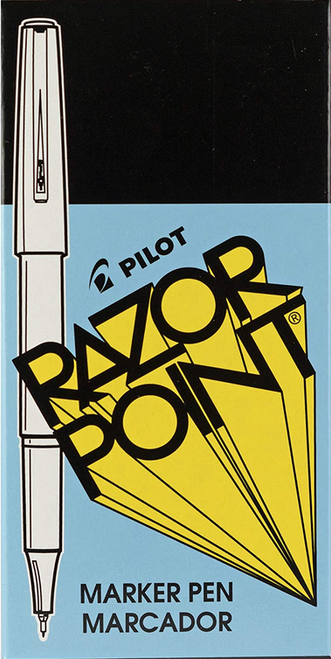 Pilot Razor Point Marker Pen, Ultra Fine Point (0.38mm), Black