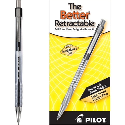 Pilot The Better Retractable Ballpoint Pen, Fine Point (0.7mm), Black