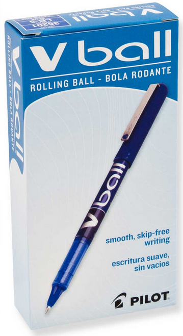 Pilot V Ball Rolling Ball Pen, Fine Point (0.7mm), Blue