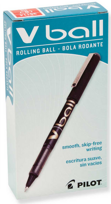 Pilot V Ball Rolling Ball Pen, Fine Point (0.7mm), Red