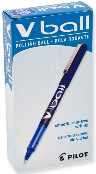 Pilot V Ball Rolling Ball Pen, Extra Fine Point (0.5mm), Blue