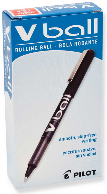 Pilot V Ball Rolling Ball Pen, Extra Fine Point (0.5mm), Red