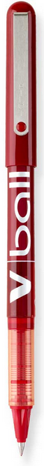 Pilot V Ball Rolling Ball Pen, Extra Fine Point (0.5mm), Red