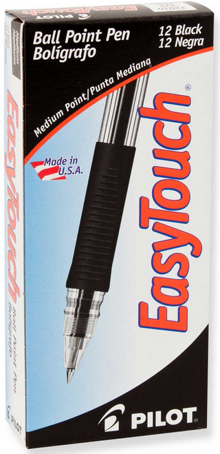 Pilot EasyTouch Ballpoint Pen, Medium Point (1.0mm), Black