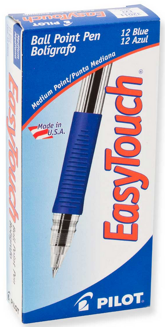 Pilot EasyTouch Ballpoint Pen, Medium Point (1.0mm), Blue