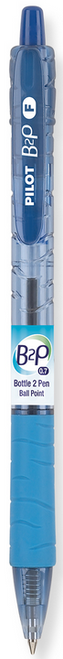 Pilot B2P Bottle 2 Pen Retractable Ballpoint Pen, Fine Point (0.7mm), Blue